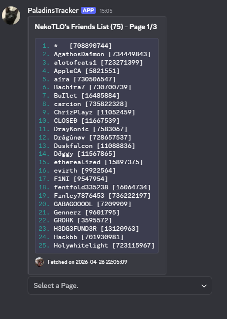 Tracker stats() stats